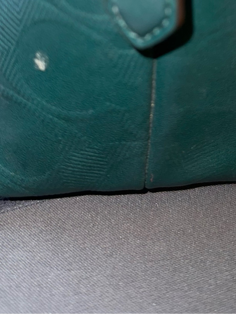 Coach Dark Green Leather Embossed Leather Dome Satchel Bag F31407 - Picture 13 of 13